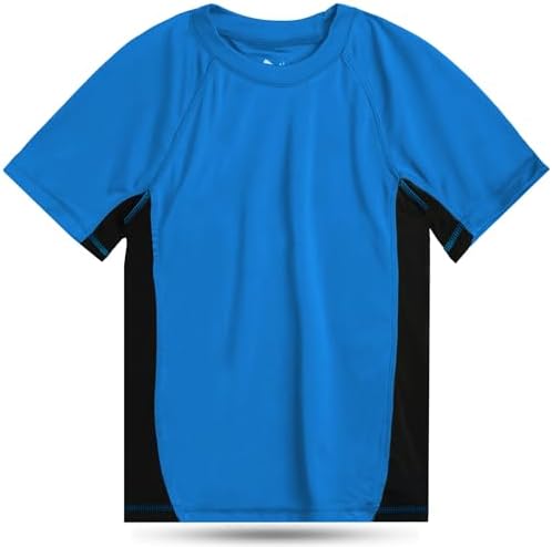 Kanu Surf Boys' Short Sleeve UPF 50+ Rashguard Swim Shirt, CB Royal, X-Small (6)