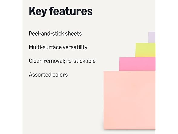 Amazon Basics Square Sticky Plus Notes, Pack of 24