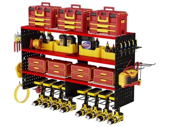 Dollate 4 Layer Power Tool Organizer Wall Mount