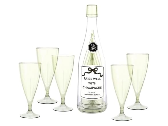 Santa Barbara Design Studio Party Champagne Flutes 5-Pack Glasses