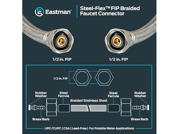Eastman 24 In Steel-Flex Faucet Connector,