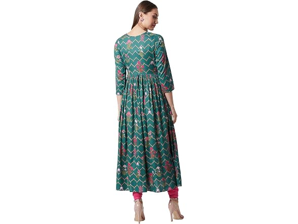 Tissu Women (XXL) Pleated Kurta 1972_Green