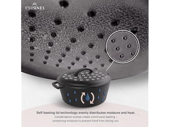 Cuisinel Cast Iron Dutch Oven - 7-Quart