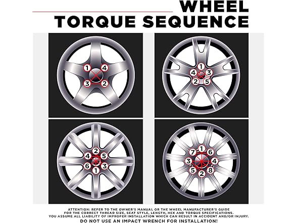 Lug Nut with Washer for Toyota and Lexus, 4 Pack