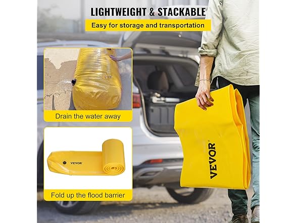 VEVOR Flood Bag, 24 ft Length x 12 in Height