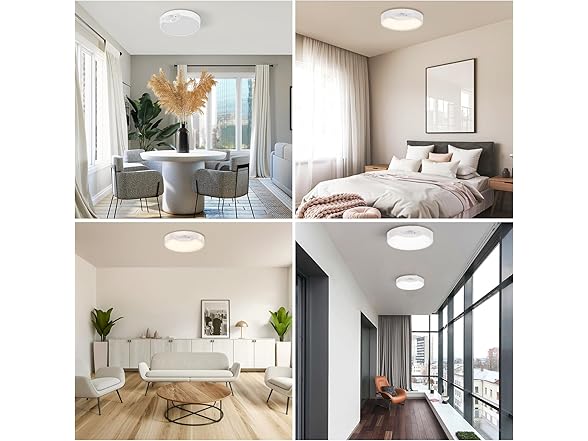 VerRon 2-Pack Rechargeable Motion Sensor Ceiling Lights