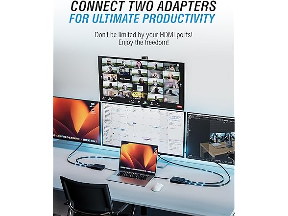 SABRENT DA-CA2H Dual HDMI Adapter with DisplayLink for 4