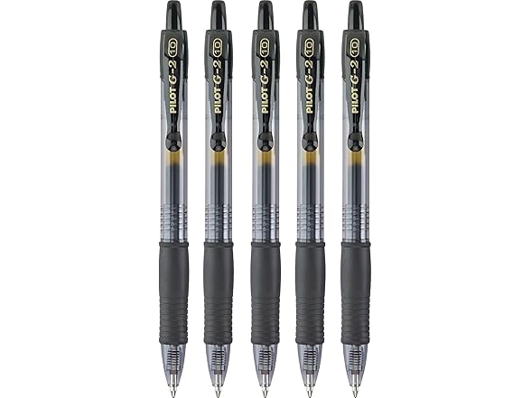 Pilot G2 Premium Gel Pens, 5-pack