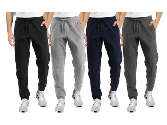 BT {4-Pack} Men's French Terry Joggers With Pockets (S-3XL)