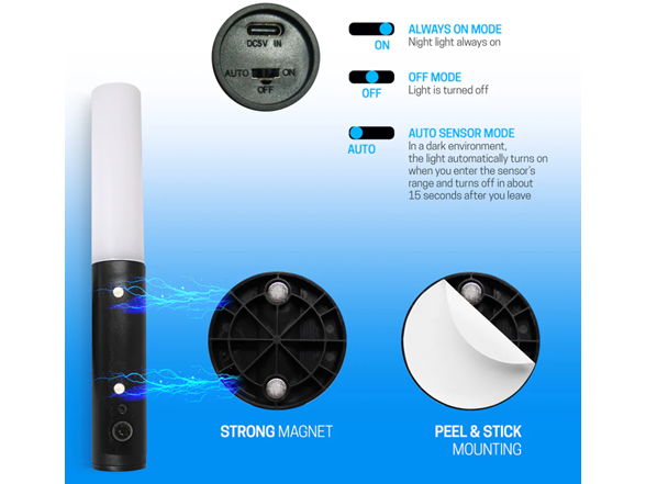 Aduro 2 Pack Rechargeable Wall Sconce Lights