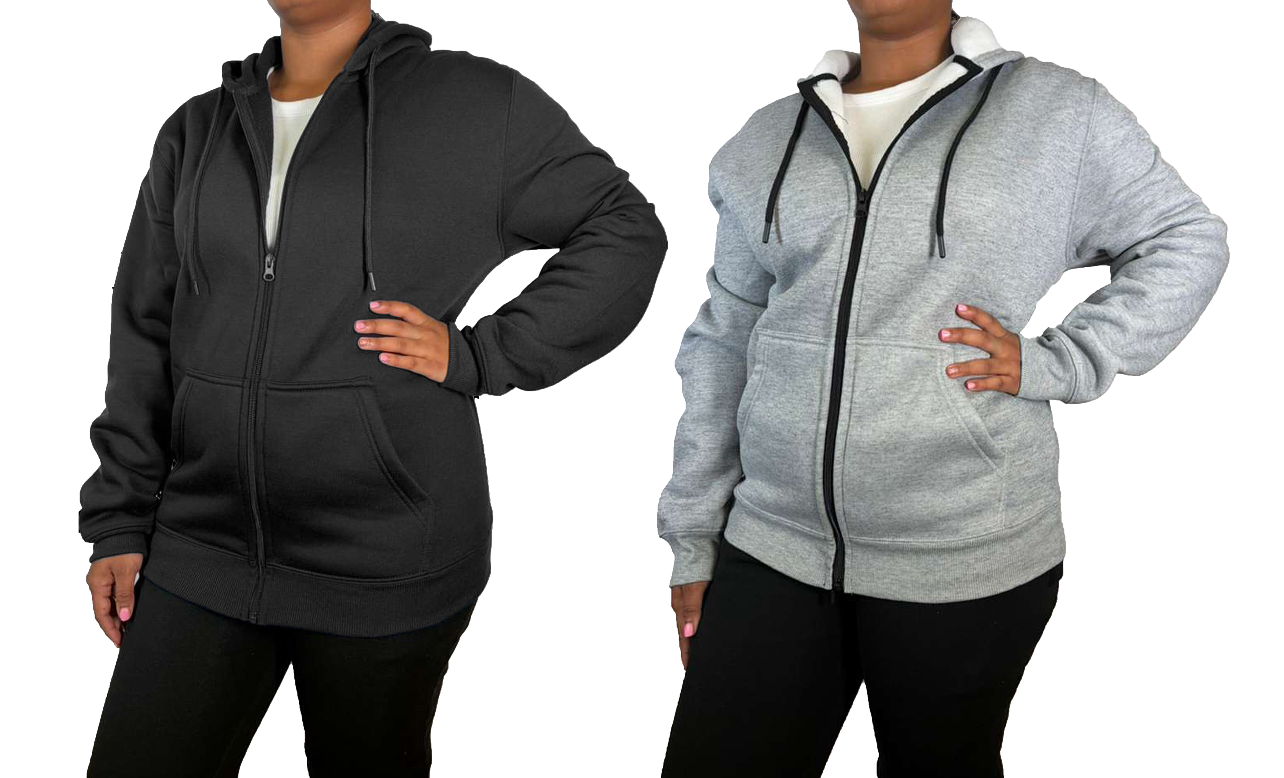 Womens Heavyweight Fleece-Lined Tech Zip Hoodie - Gallery 26