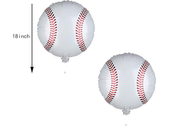 LYST 14PCS Baseball Foil Balloons With Latex