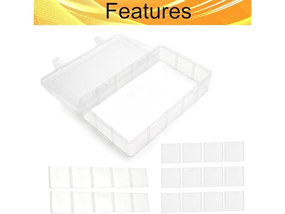 Juvielich Clear Plastic Organizer Box, 15