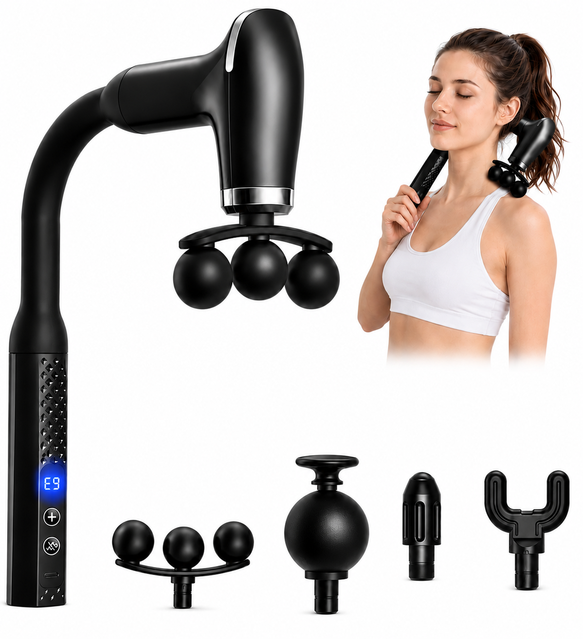Massage Gun with Extension Handle - Gallery 5