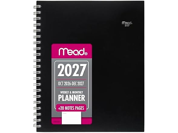 Mead 2027 Planner, 15-Month Oct-Dec, 8.5" x 11"