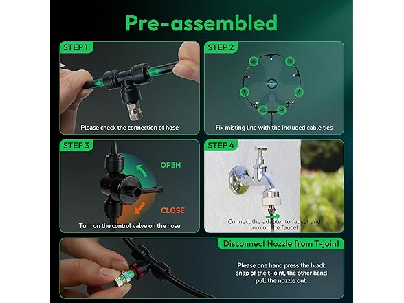 Tornado 13 Inch Misting Kit Outdoor Fan