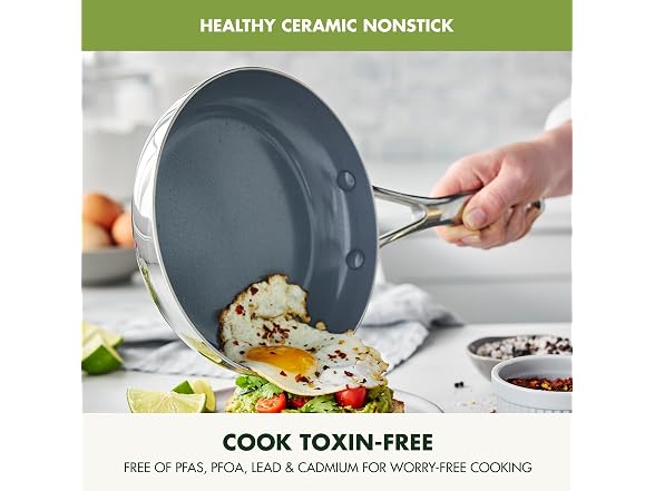 GreenPan Valencia Pro Tri-Ply Coated Stainless Steel 9 Piece Set