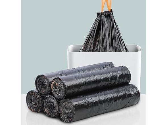 MOPUP GAR-110 5 Rolls 75pcs Drawstring Trash Bags