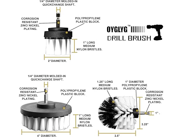 OYGLYG Drill Brush Attachment Kit 431916