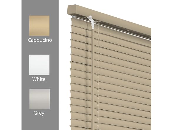 CHICOLOGY Mini Blinds for Indoor 46"W x 48"H, Cappuccino