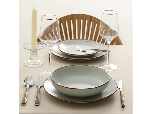 Stone Lain Brasa Stoneware 32 Piece Modern Dinnerware Set