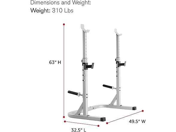 Weider Platinum Squat Rack, Black