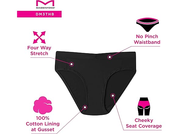 Maidenform Women (S) Microfiber High Leg Underwear