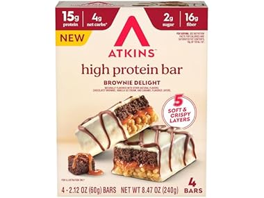 $6.99, Was $9.40, 25% Off! 4CT Brownie Delight Layered High Protein Bar dealfomo