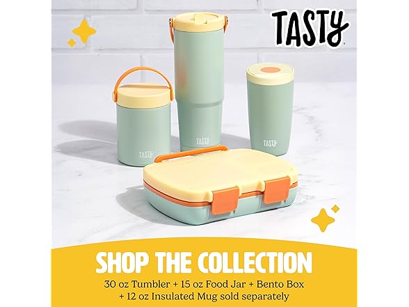 Tasty 30oz Insulated Travel Tumbler Aqua
