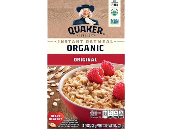 Quaker Instant Oatmeal, Organic Regular, 8 oz
