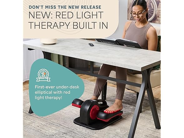 Lifepro AutoGlideRed Automatic Under Desk Elliptical