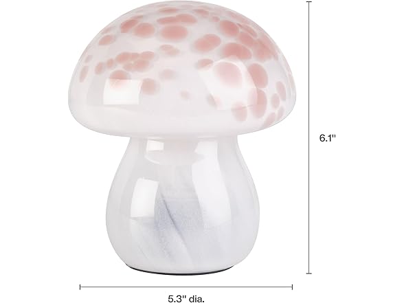 Amber Glass LED Mushroom Light