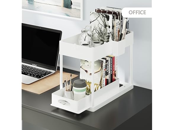 Under Sink Organizers and Storage White (1-Pack)