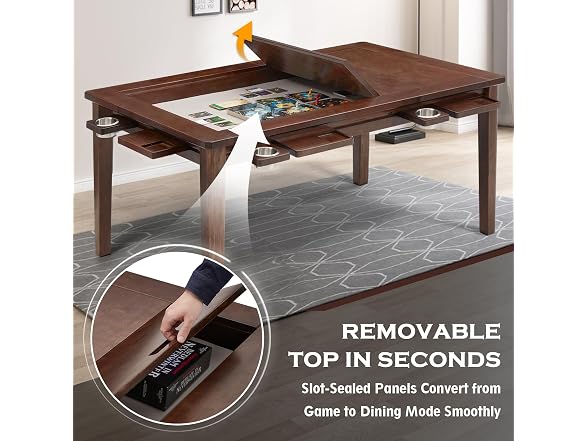 Haddockway Black Walnut 63"×39“ Board Game Table