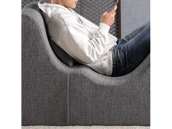 Zinus Lotus Chaise Lounger Foam Dk Grey