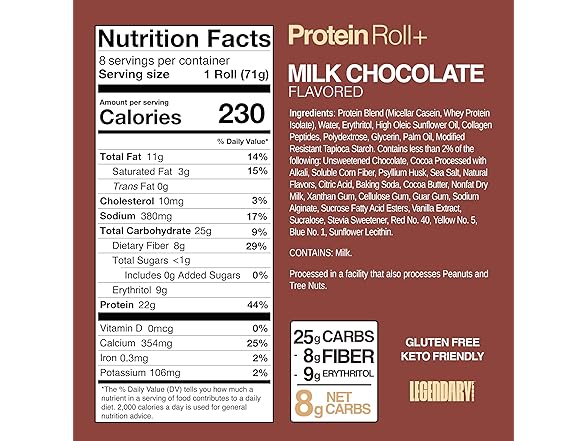 Legendary Cinnamon Roll Milk Choc, 10pk