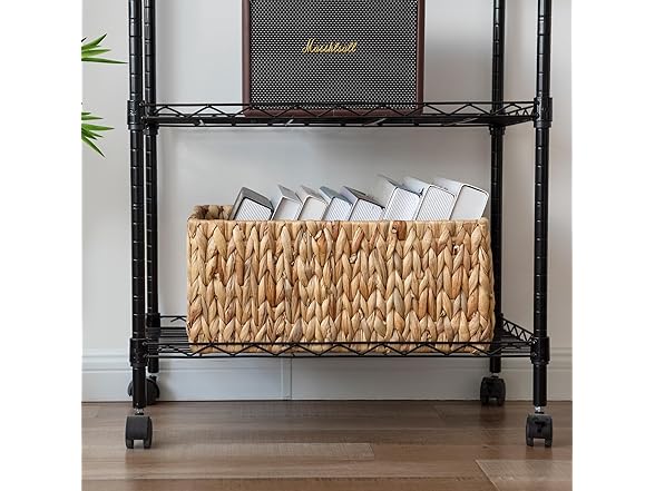 JS HANGER Large Woven Rattan Storage Basket 