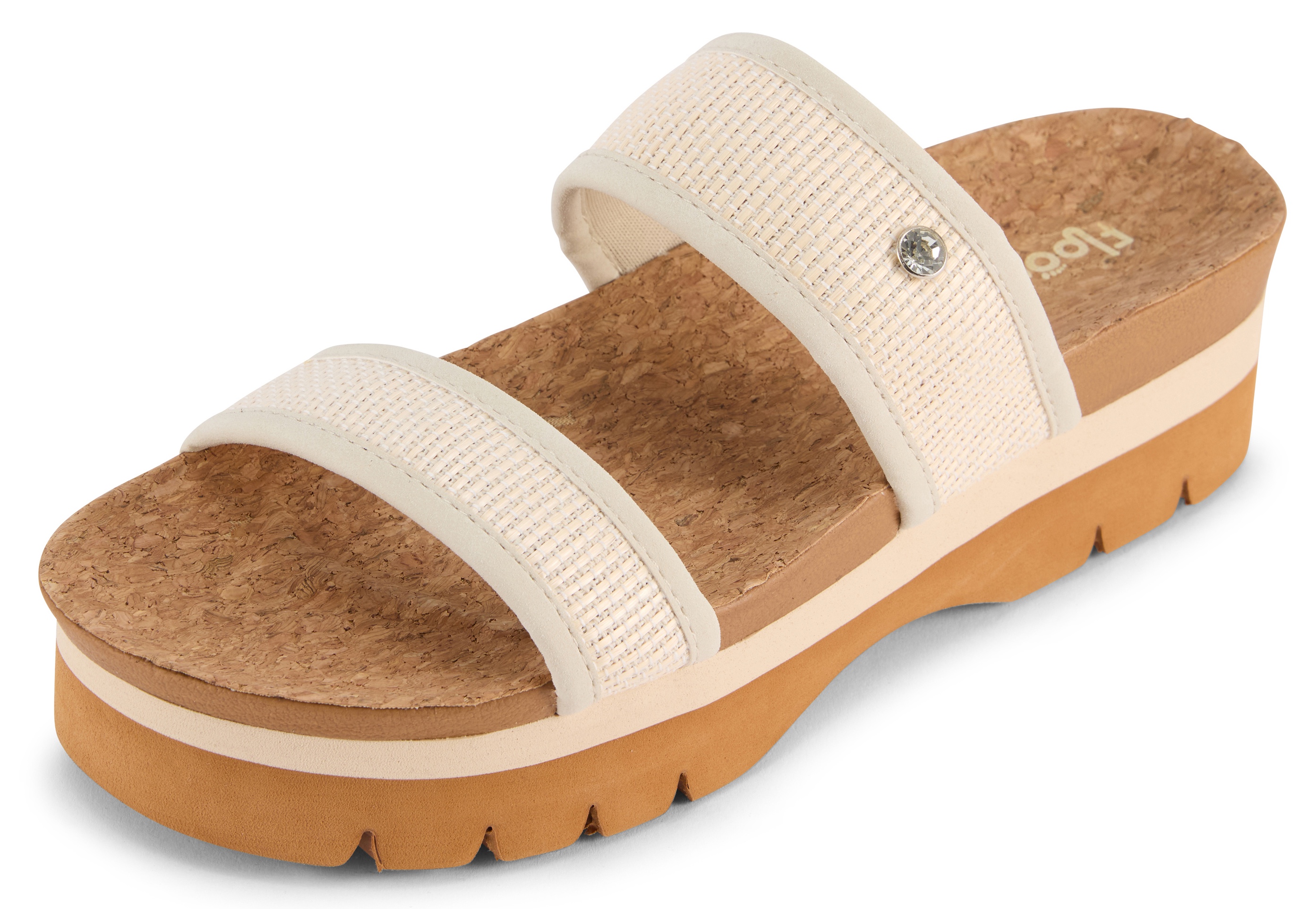 Floopi Womens Ribbed Knit Wedge Slide - Gallery 14