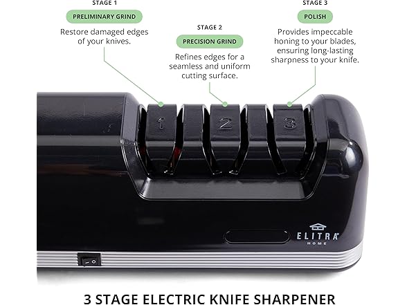 ELITRA 180265 Home Electric Knife Sharpener