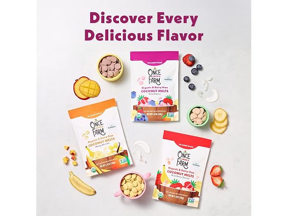 8PK Once Upon A Farm Organic Coconut Melts