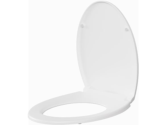 OUTLANE Round Toilet Seat, Soft Close Toilet Seat