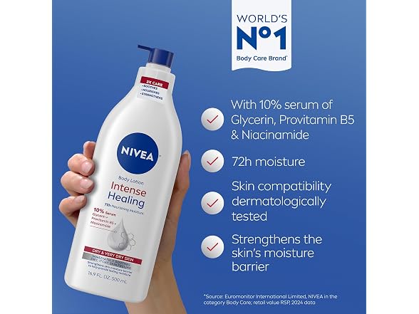 NIVEA Intense Healing Body Lotion 72-Hour