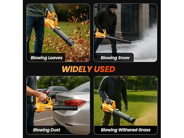 Cordless Leaf Blower 4.0Ah Battery 6Spd