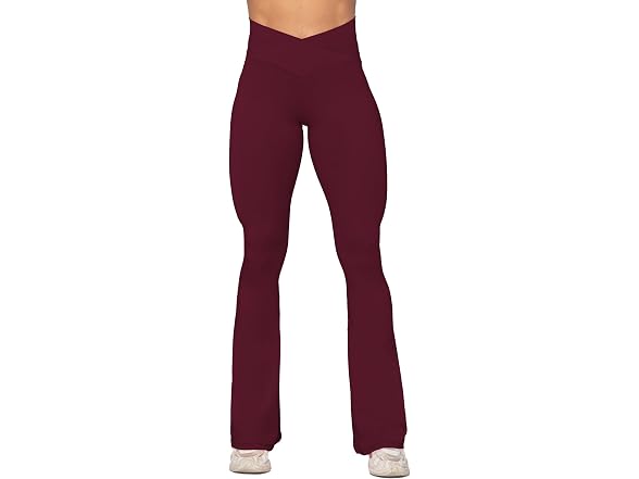 Sunzel Flare Leggings 30in XL Black Cherry