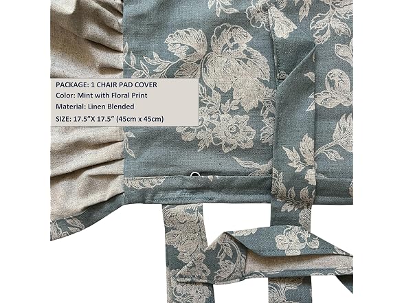Chair Pad Slipcover, 1 Cover, 17.5"x17.5"