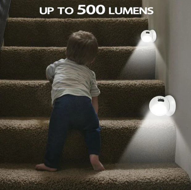 2 Pack 500 Lumens Motion Sensor Night Light, White - Gallery 16