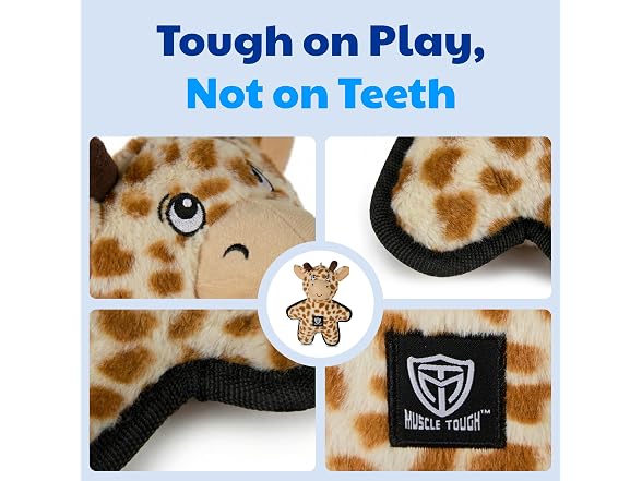 American Kennel Club Plush Dog Toy with Squeaker, Giraffe