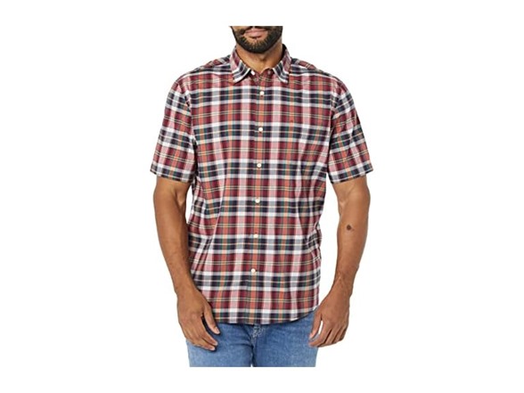 Navy Red White Plaid