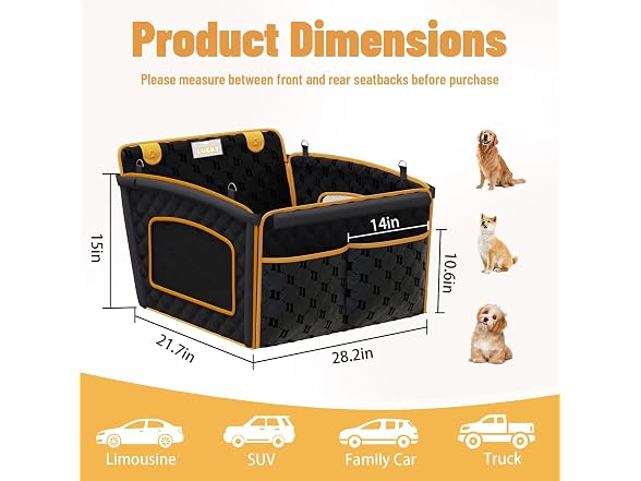 COZEER Dog Car Seat for Large Dogs