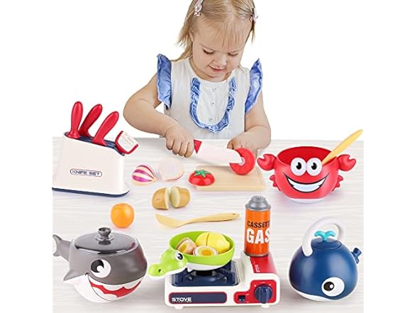 iPlay iLearn Kids Kitchen Playset